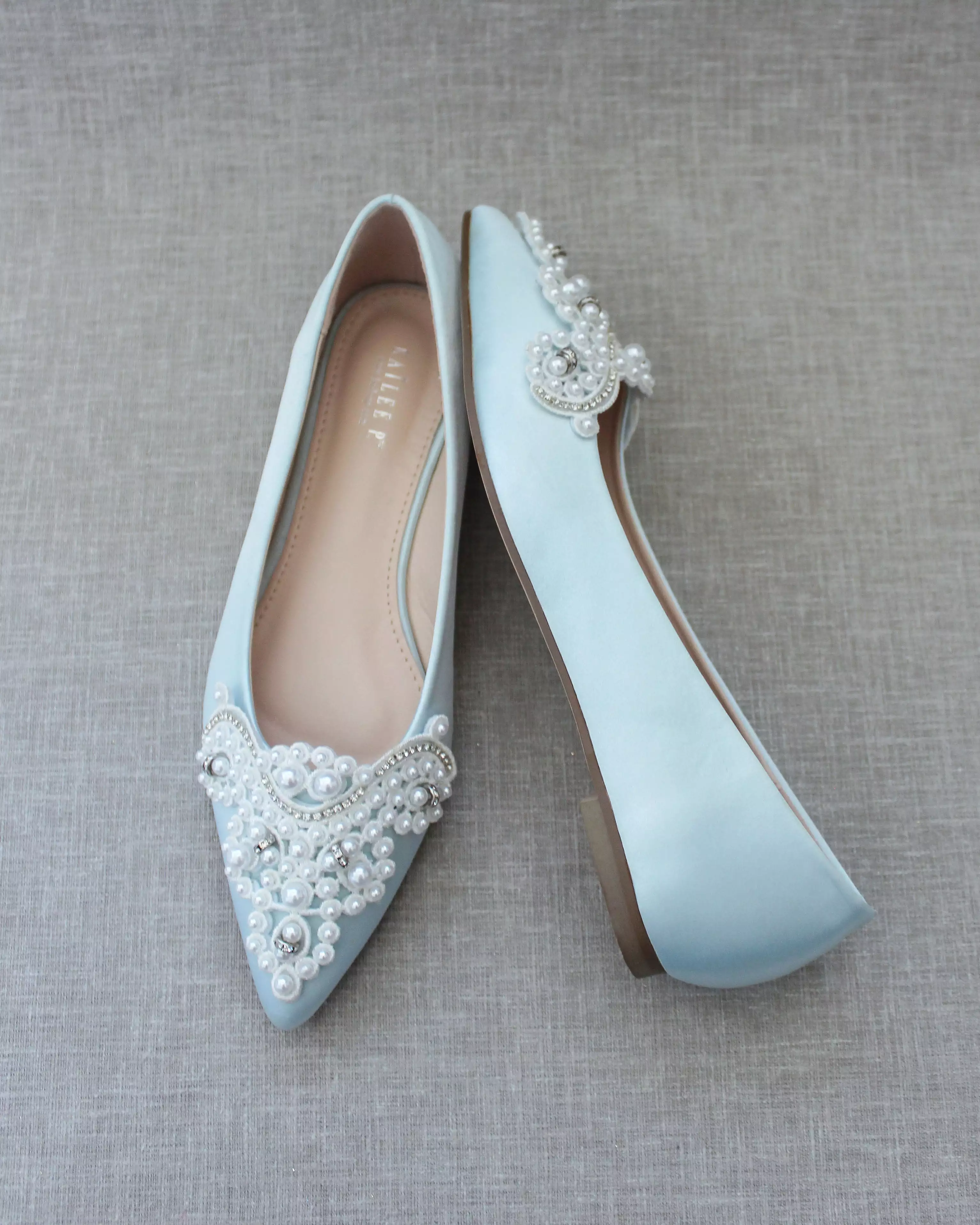 Embellished Pearl Flats for Brides