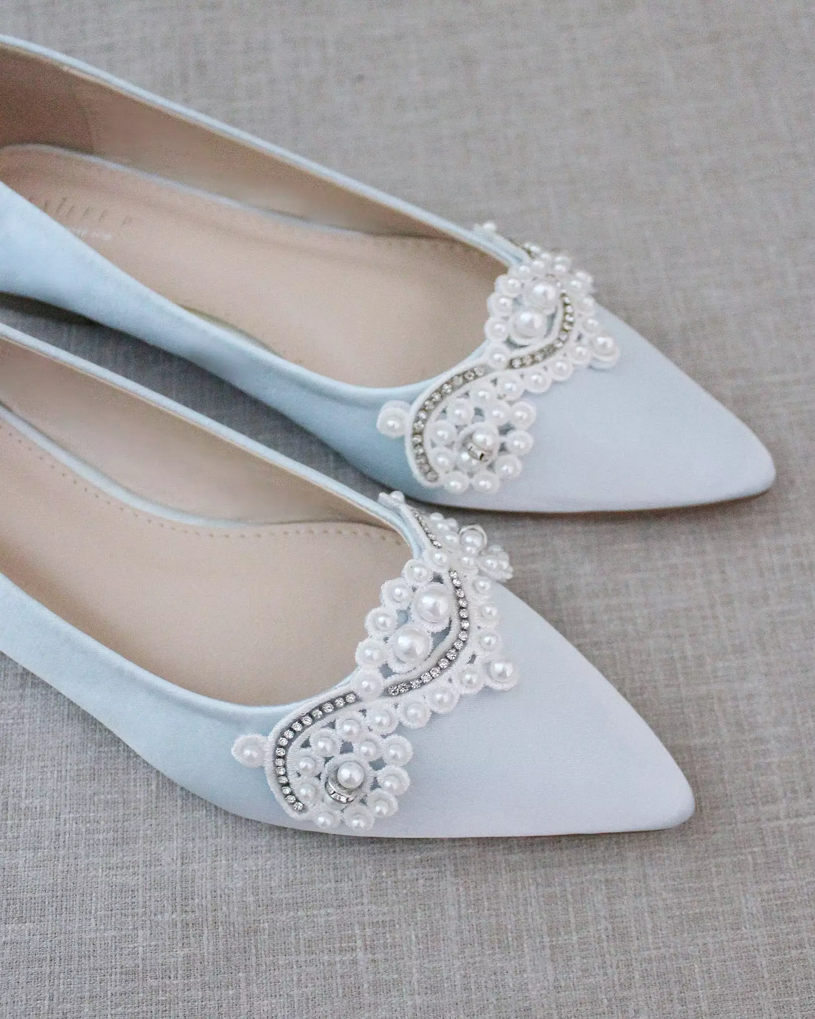 Embellished Pearl Flats for Brides