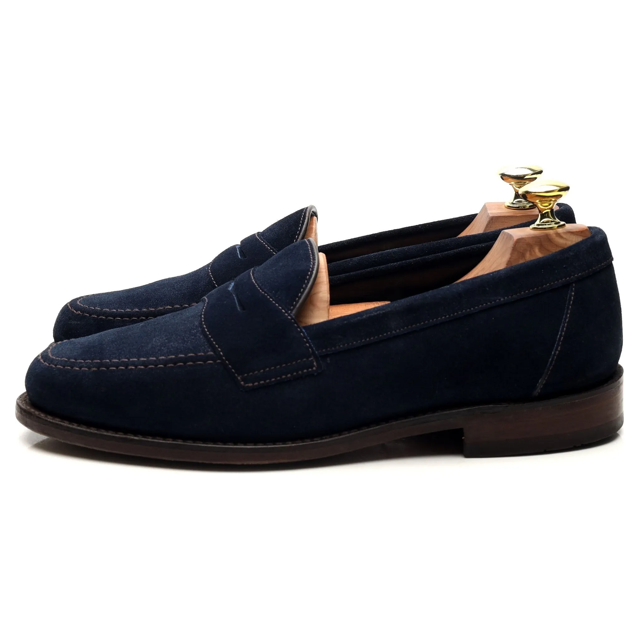 'Eton' Navy Blue Suede Loafers UK 7.5 F