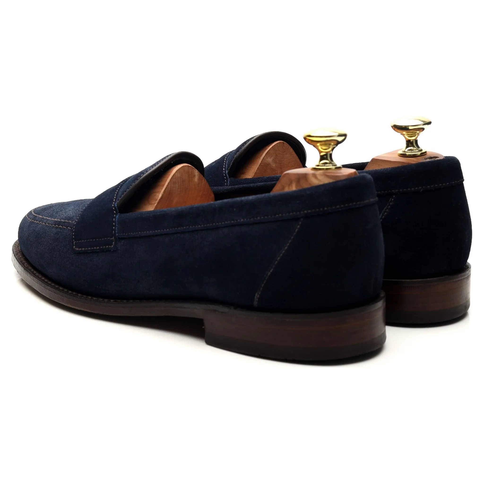 'Eton' Navy Blue Suede Loafers UK 7.5 F