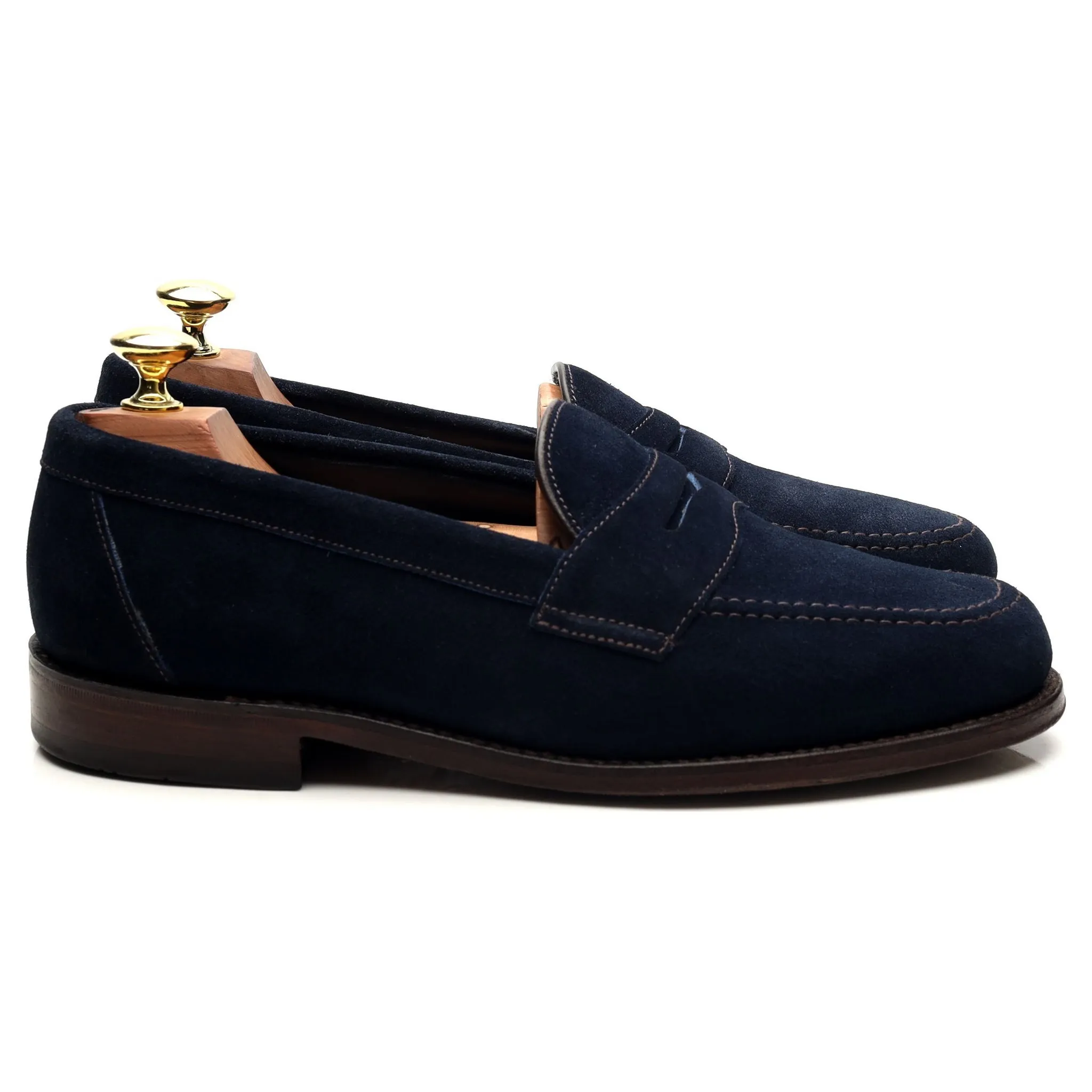 'Eton' Navy Blue Suede Loafers UK 7.5 F