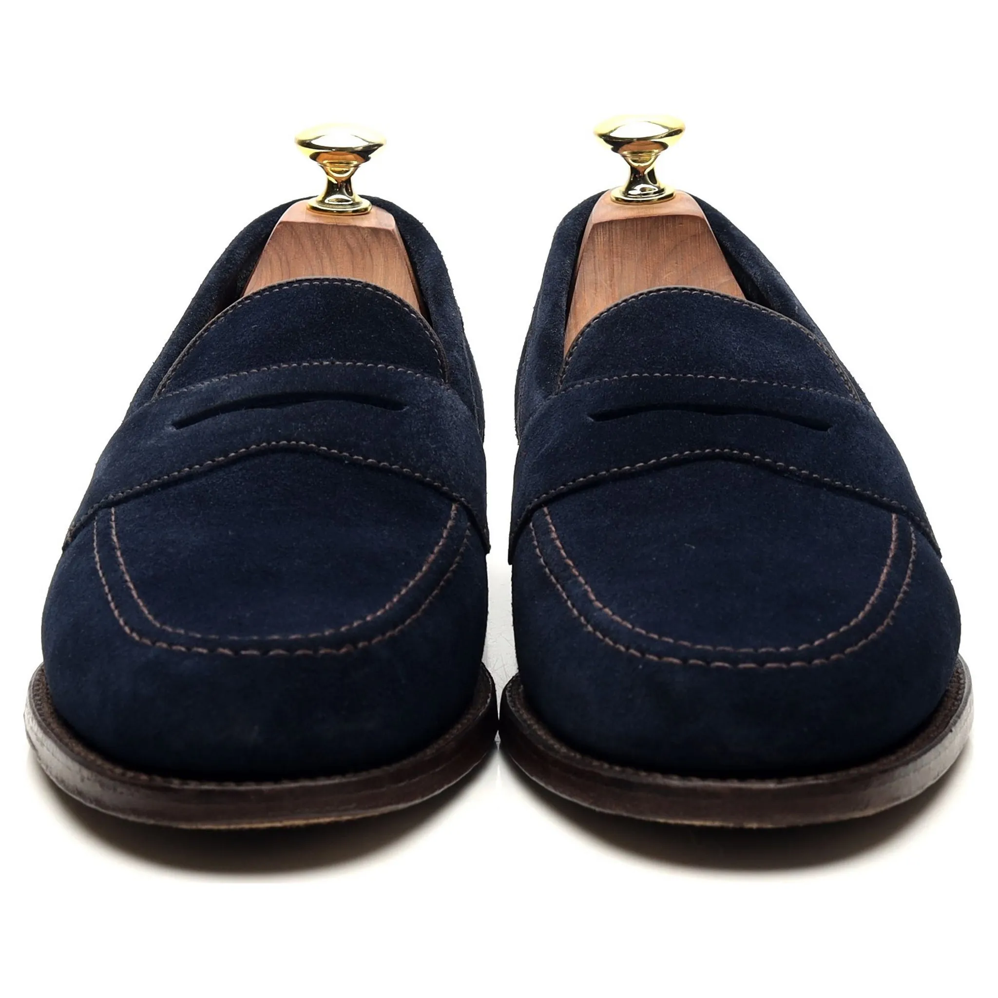 'Eton' Navy Blue Suede Loafers UK 7.5 F