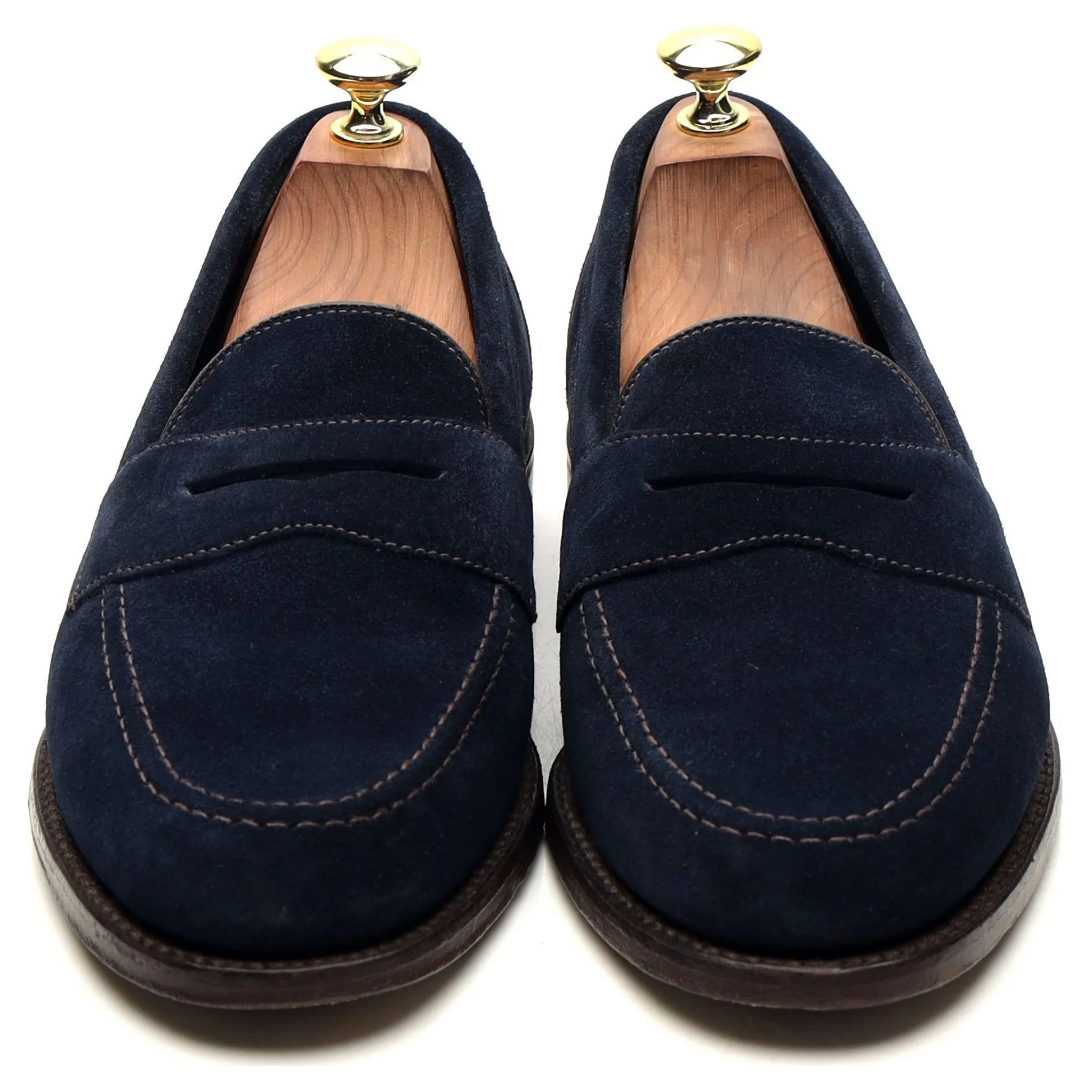 'Eton' Navy Blue Suede Loafers UK 7.5 F