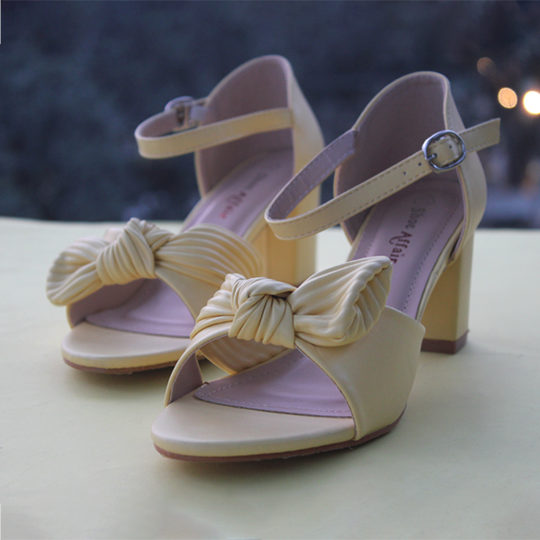 Fancy Yellow Heel Sandal for women