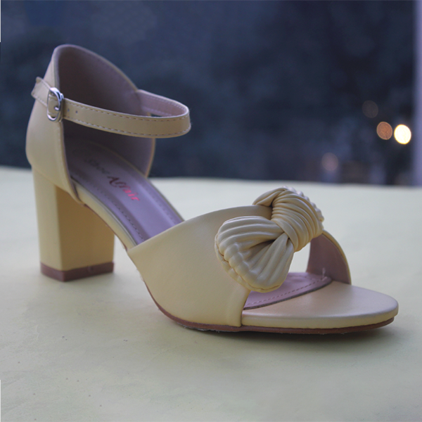 Fancy Yellow Heel Sandal for women