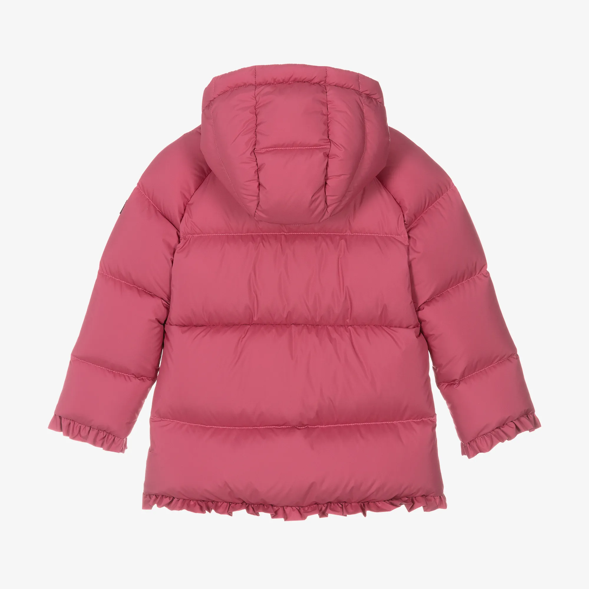 Girls Pink Down Padded Puffer Coat