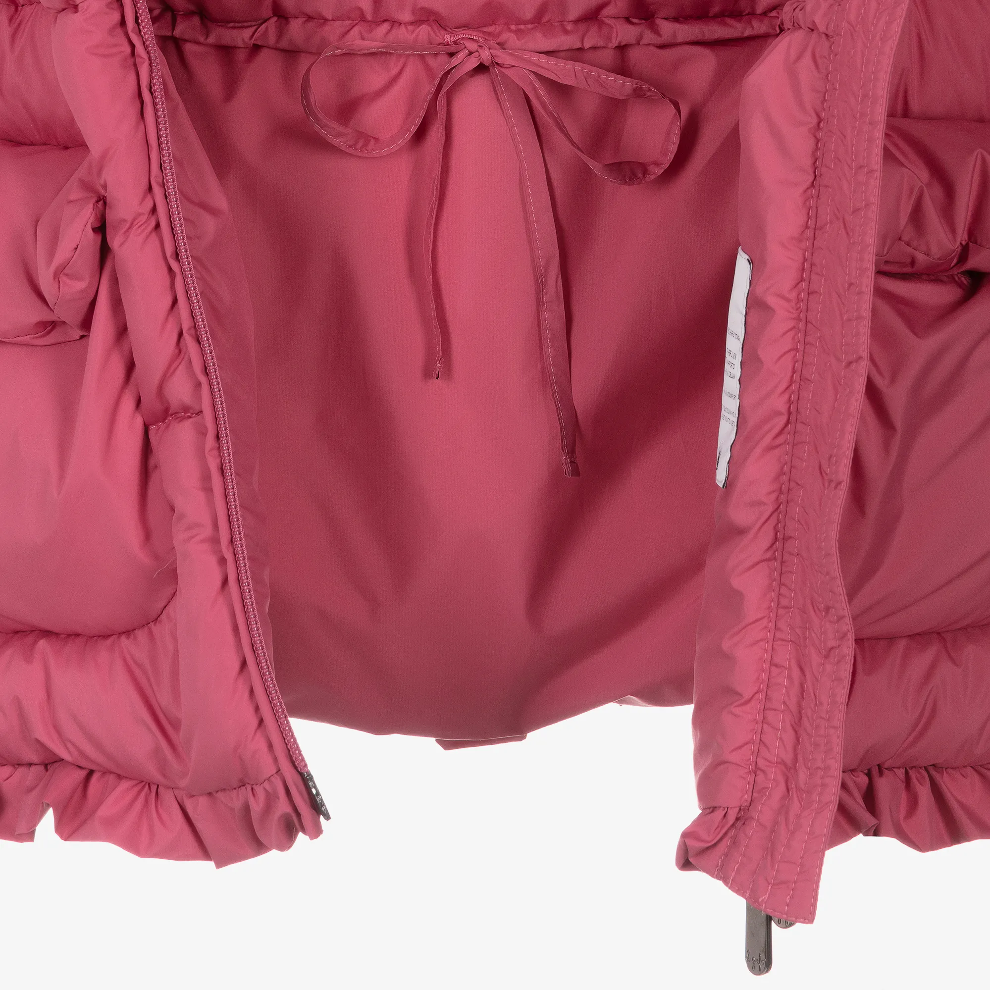 Girls Pink Down Padded Puffer Coat