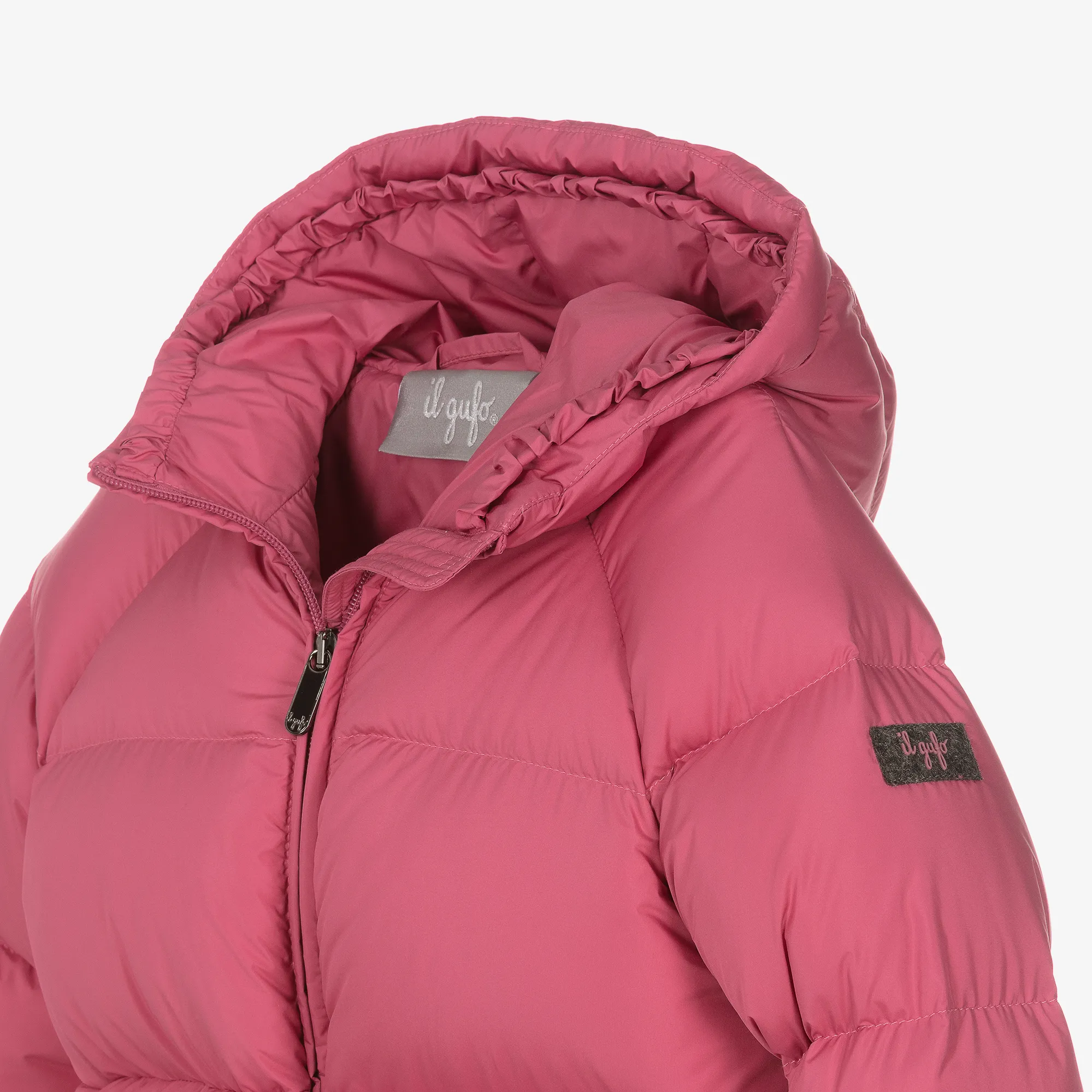 Girls Pink Down Padded Puffer Coat