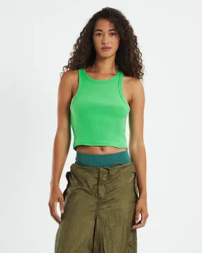 GP Co. Basics High Neck Crop Top Green