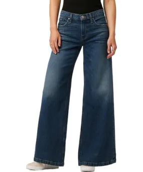 Hudson Jeans Freya Deep Blue Vintage Loose Wide Leg Jean