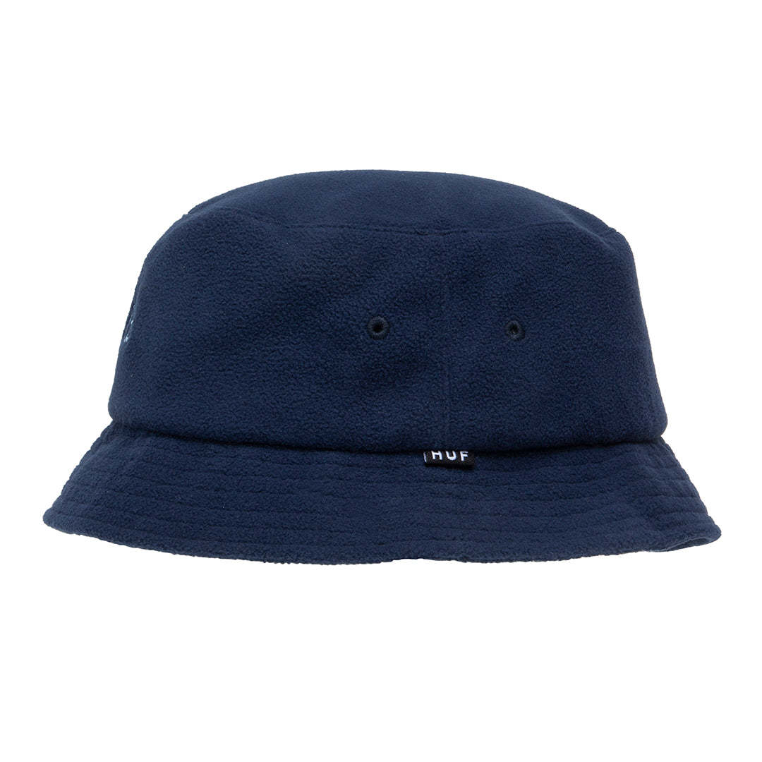 HUF CAP CROWN POLAR FLEECE BUCKET HAT NAVY