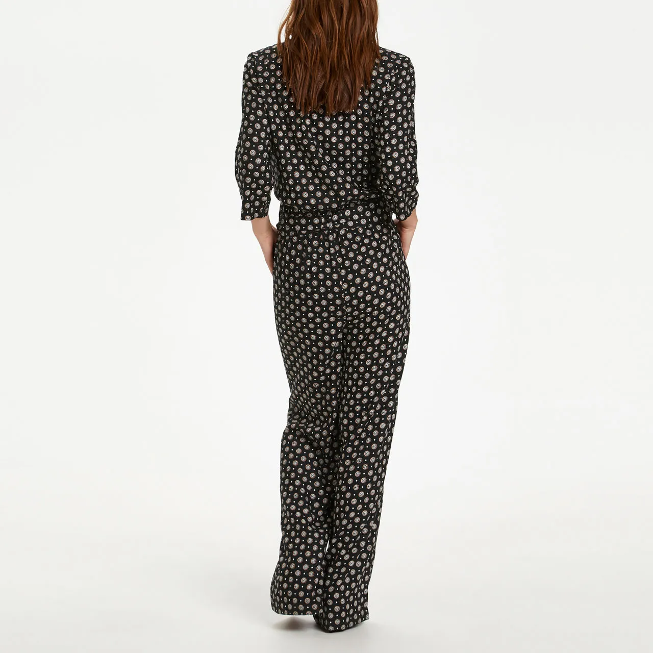 KAFFE ONLINE EXCLUSIVE Rutie Printed Jumpsuit - Black