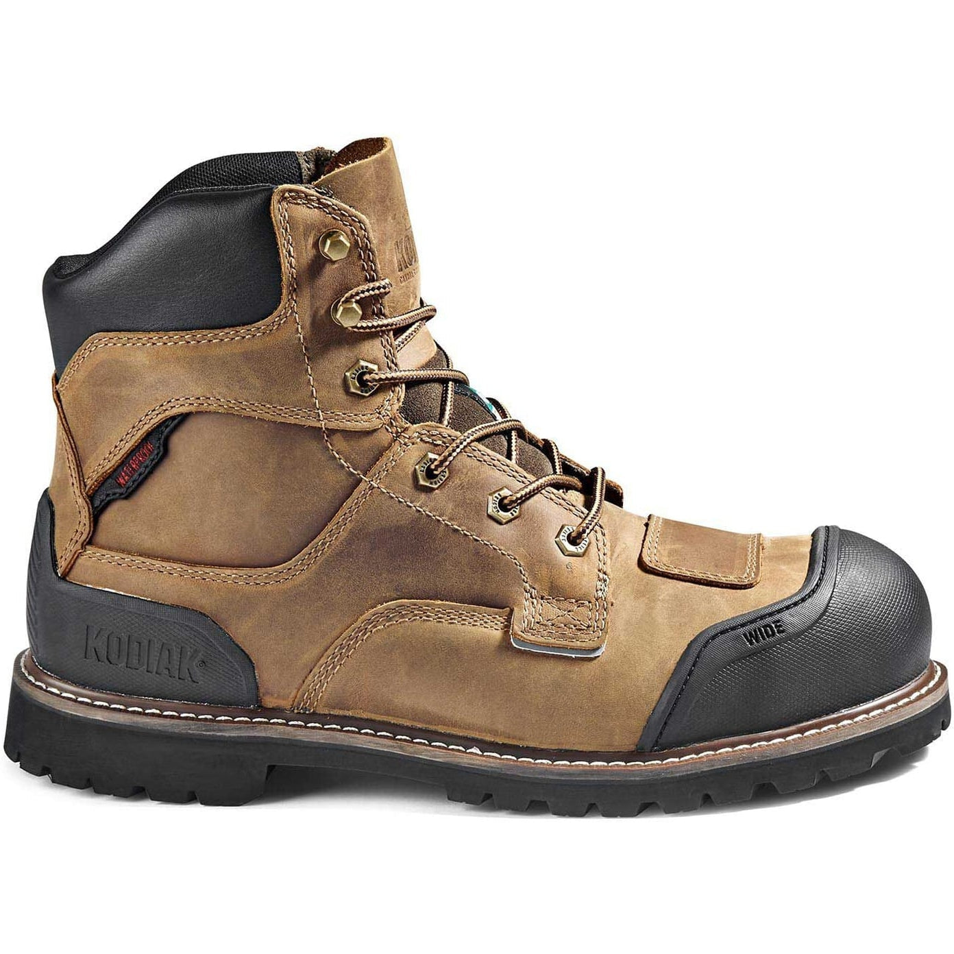 Kodiak Men's Generations Widebody 6 Comp Toe WP Work Boot -Brown- 4TGBBN