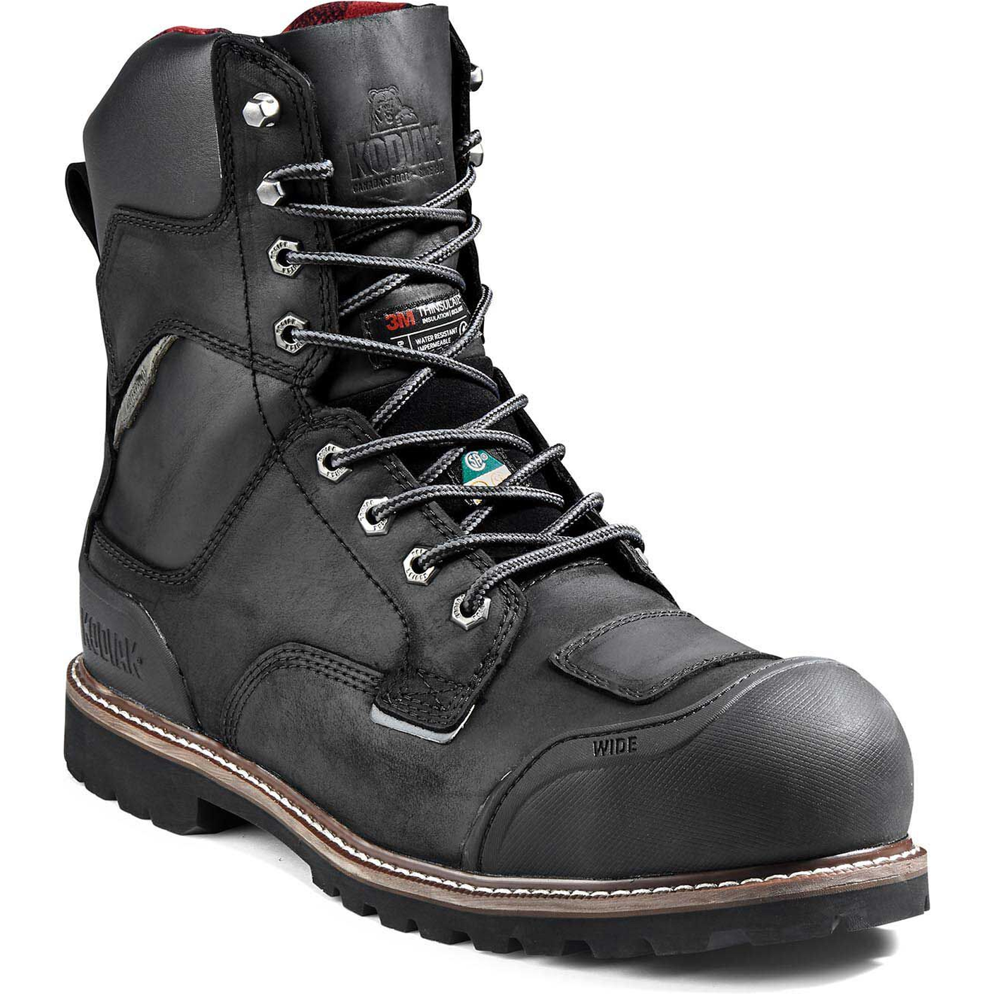 Kodiak Men's Generations Widebody 8 Comp Toe WP Work Boot -Black- 4TGCBK