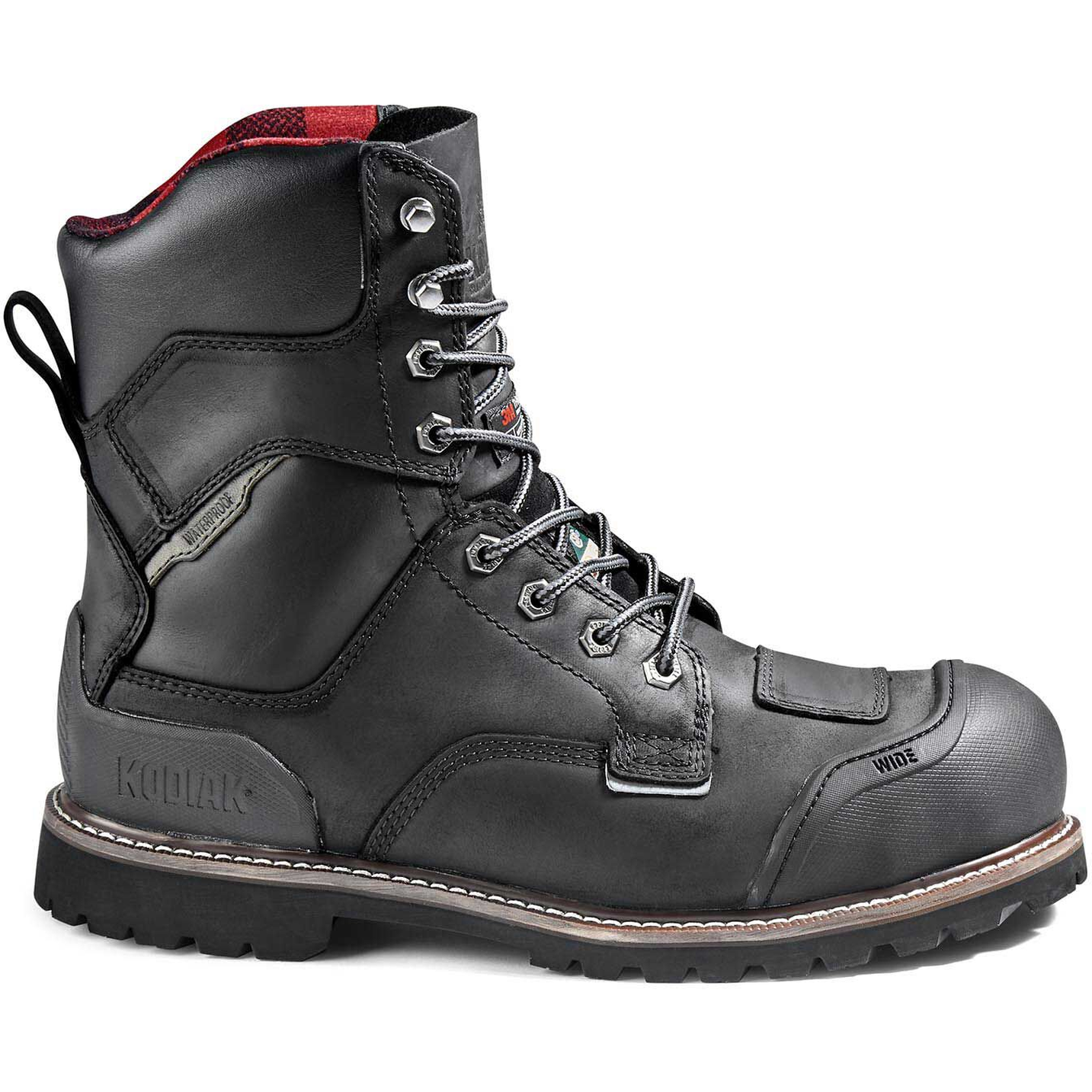 Kodiak Men's Generations Widebody 8 Comp Toe WP Work Boot -Black- 4TGCBK