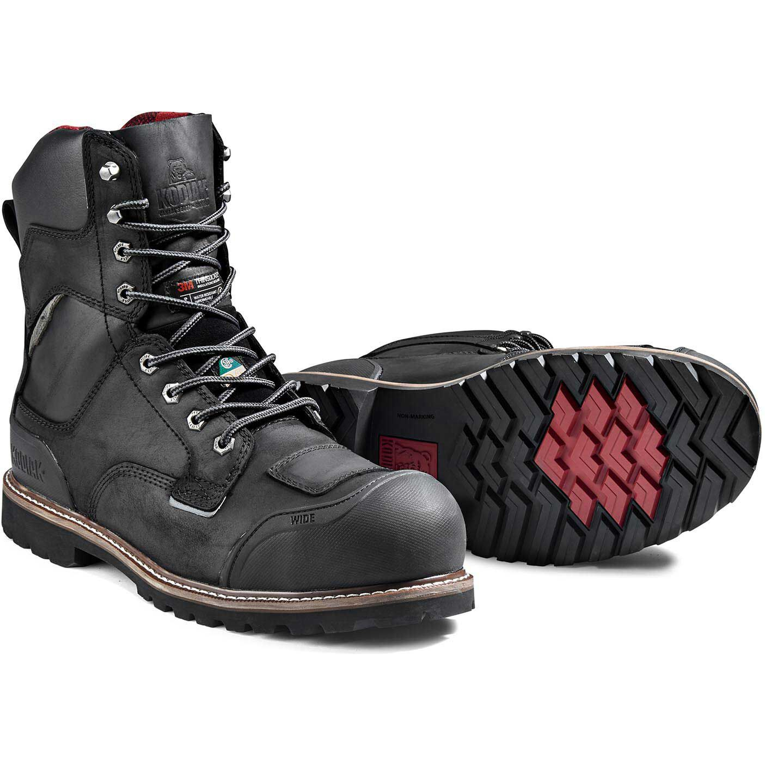 Kodiak Men's Generations Widebody 8 Comp Toe WP Work Boot -Black- 4TGCBK