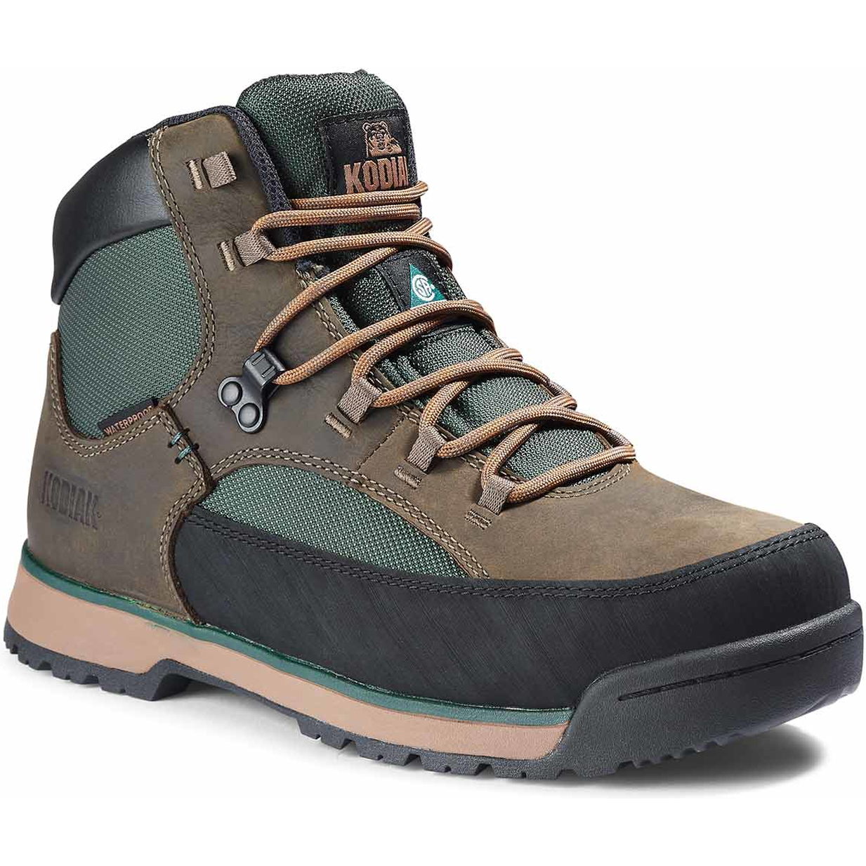 Kodiak Men's Greb Classic Steel Toe WP Hiker Safety Work Boot - Fossil 834XFS