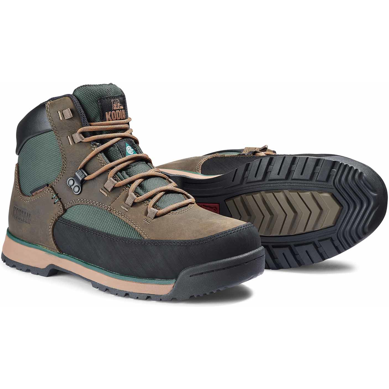 Kodiak Men's Greb Classic Steel Toe WP Hiker Safety Work Boot - Fossil 834XFS