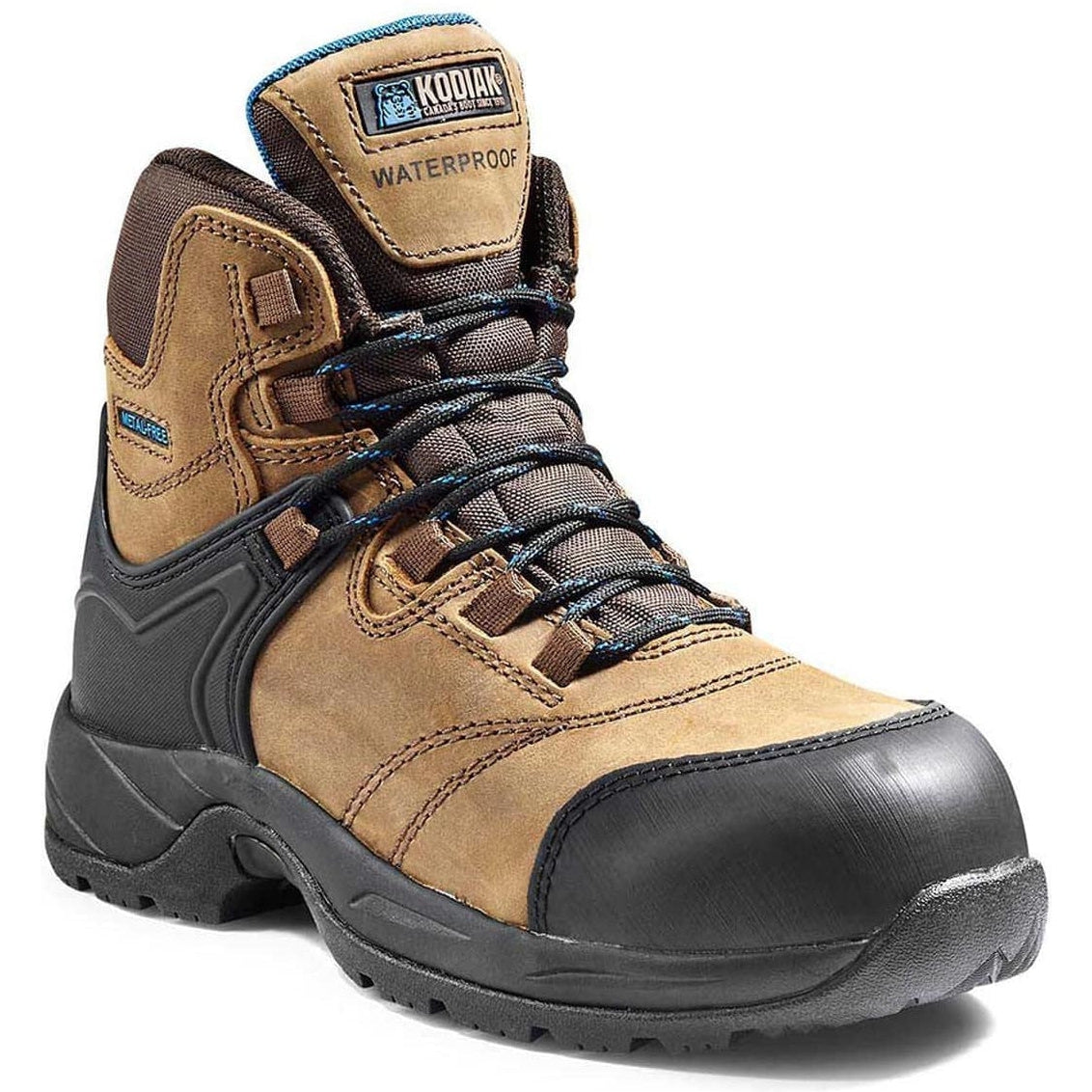 Kodiak Men's Journey 6 Comp Toe WP Hiker Safety Work Boot -Brown- K4NKFD