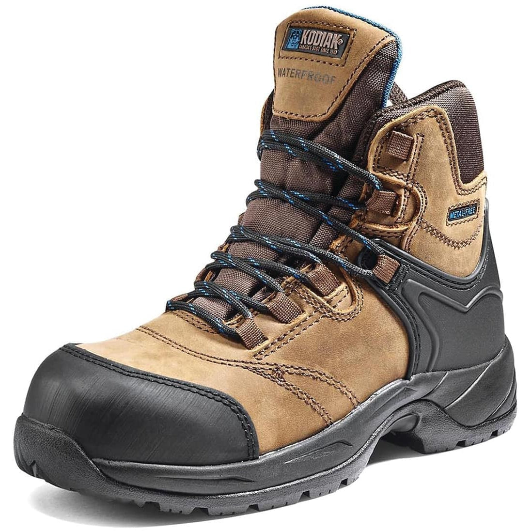 Kodiak Men's Journey 6 Comp Toe WP Hiker Safety Work Boot -Brown- K4NKFD