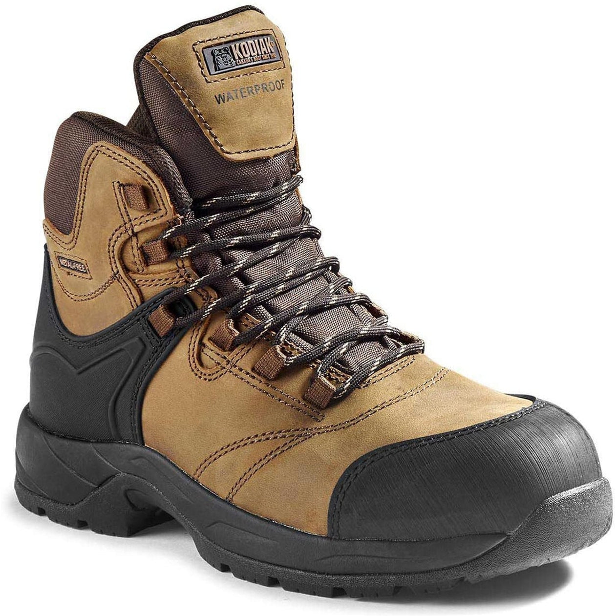 Kodiak Men's Journey Comp Toe WP Hiker Safety Work Boot -Brown- KD0A49KED