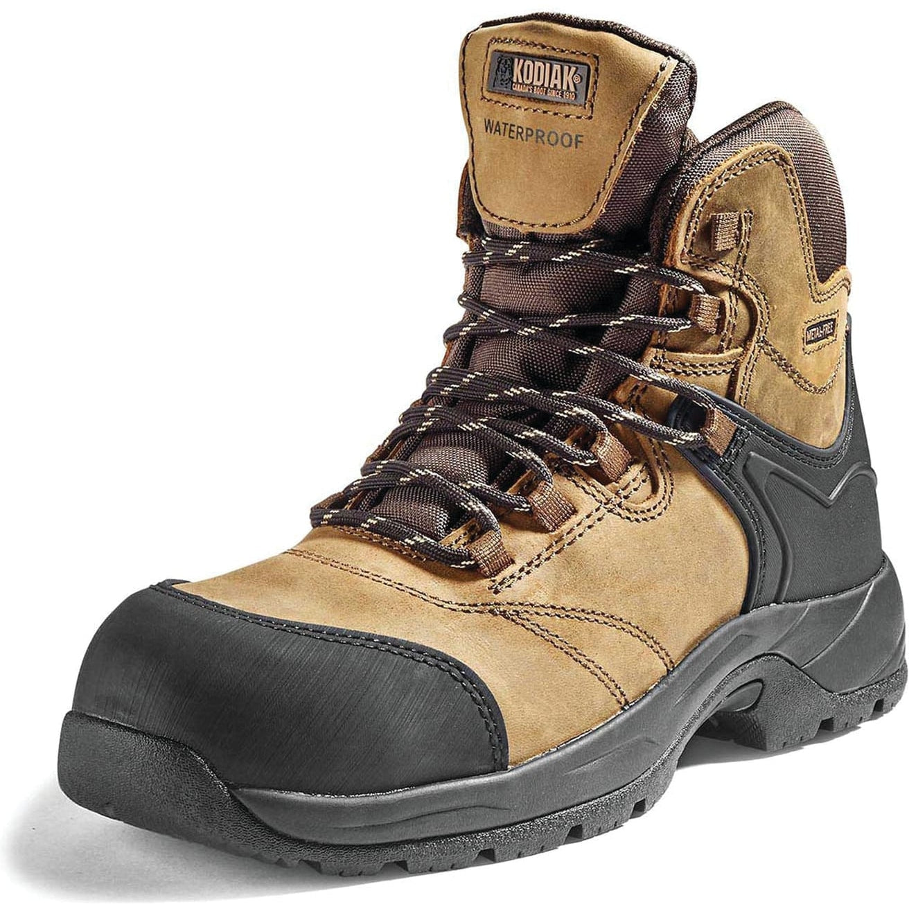 Kodiak Men's Journey Comp Toe WP Hiker Safety Work Boot -Brown- KD0A49KED