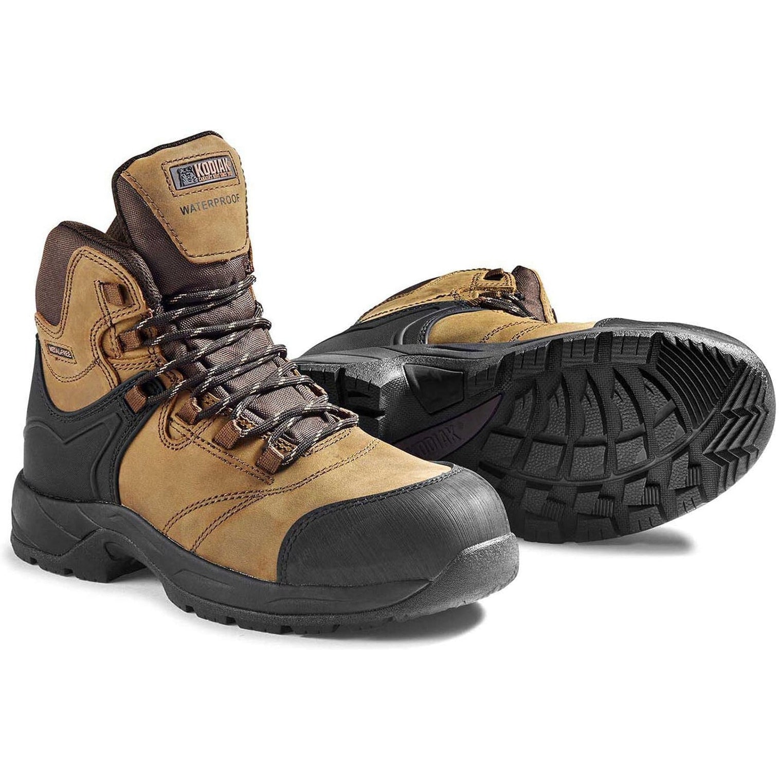 Kodiak Men's Journey Comp Toe WP Hiker Safety Work Boot -Brown- KD0A49KED