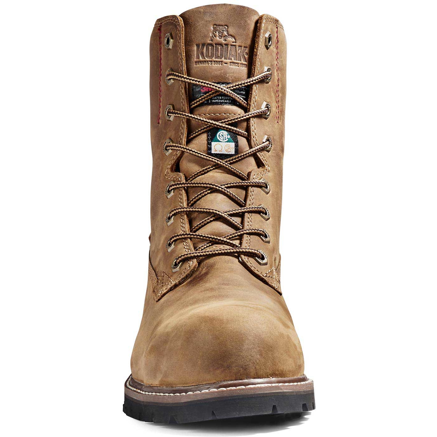 Kodiak Men's Mckinney 8 Comp Toe WP Safety Work Boot -Brown- 4NLSBN