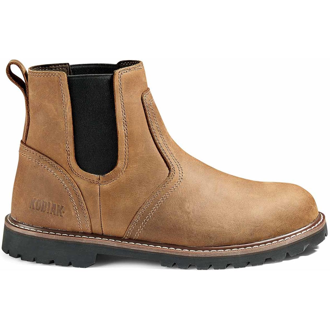 Kodiak Men's Mckinney Soft Toe WP Chelsea Work Boot -Brown- 4TESBN