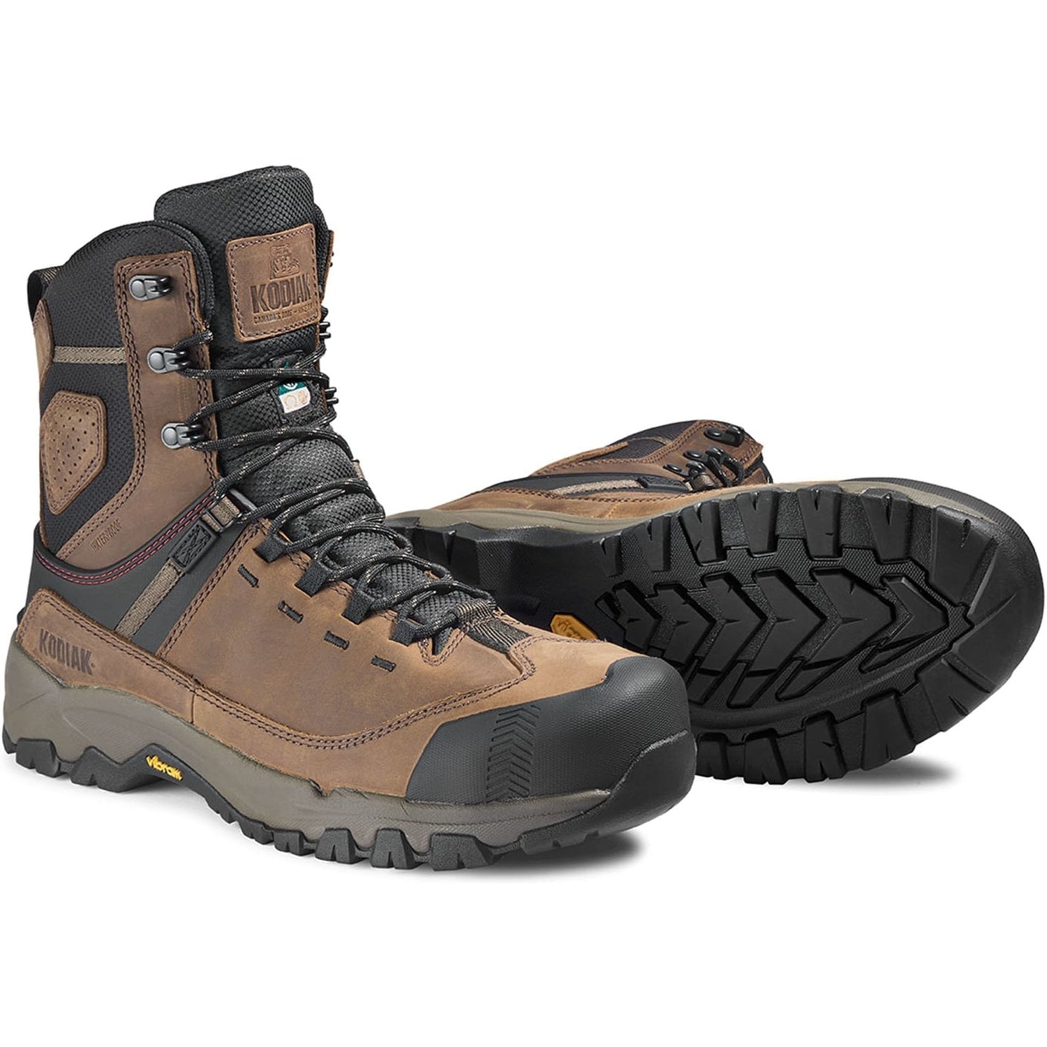 Kodiak Men's Quest Bound 8 Comp Toe WP Safety Work Boot -Brown- 4THHBN