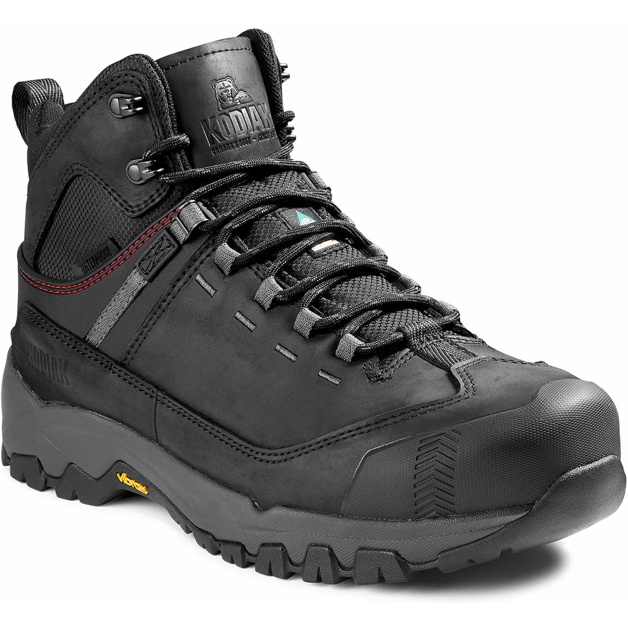 Kodiak Men's Quest Bound Comp Toe WP Hiker Work Boot -Black- 4TELBK