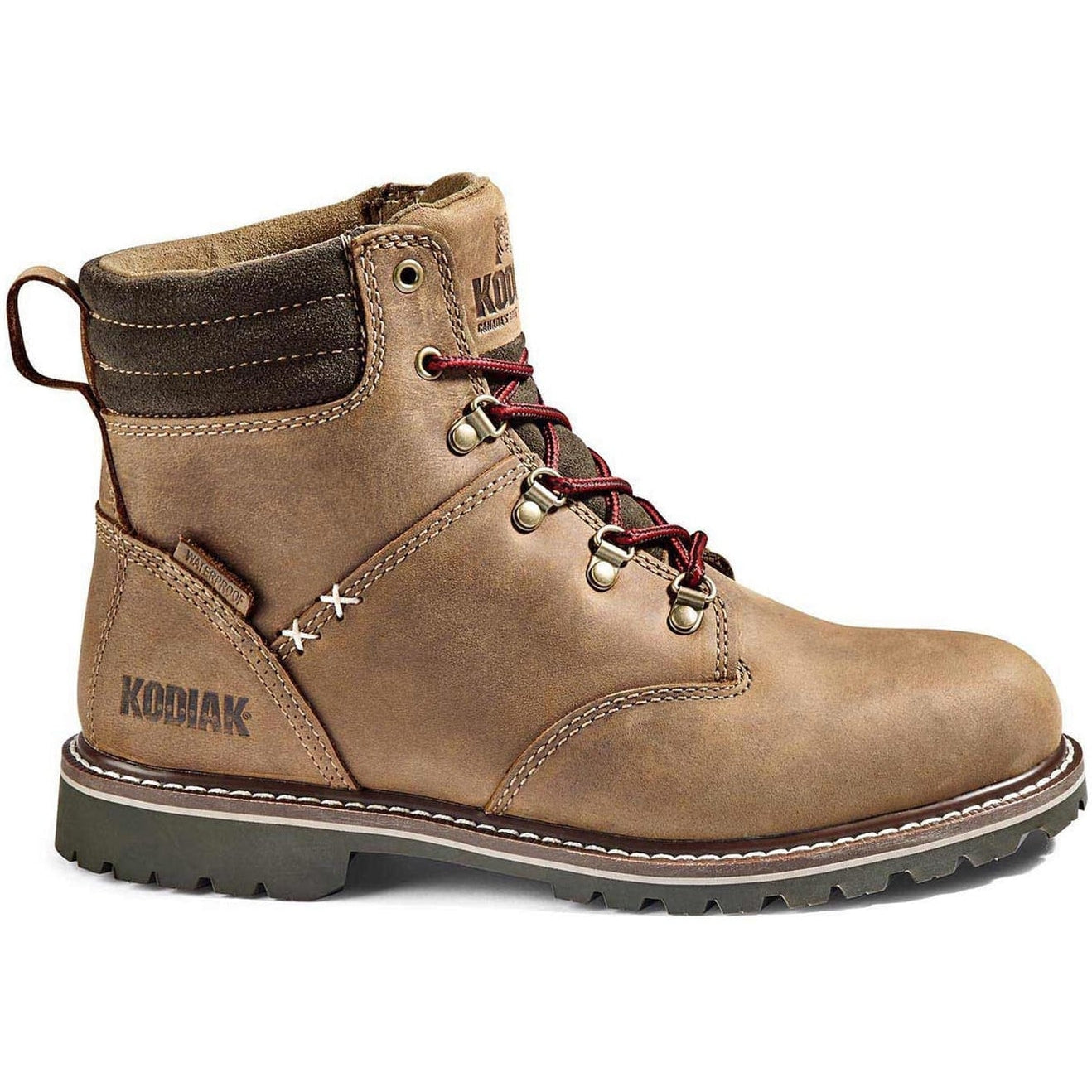 Kodiak Women's Bralorne 6 WP Slip Resist Safety Work Boot -Brown- 4TDSBN