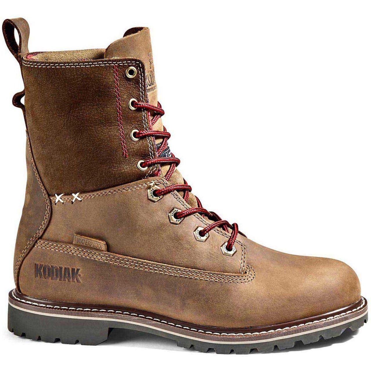 Kodiak Women's Bralorne 8 WP 200G Slip Resist Work Boot -Brown- 4TDTBN