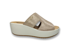 Ladies IGI & Co Sandals Beige Mule Chunky Platform 5668633