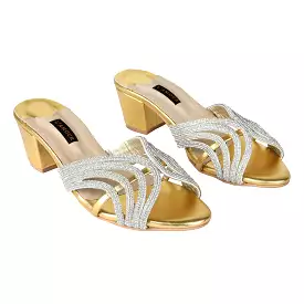 Leena Block Heels - Gold