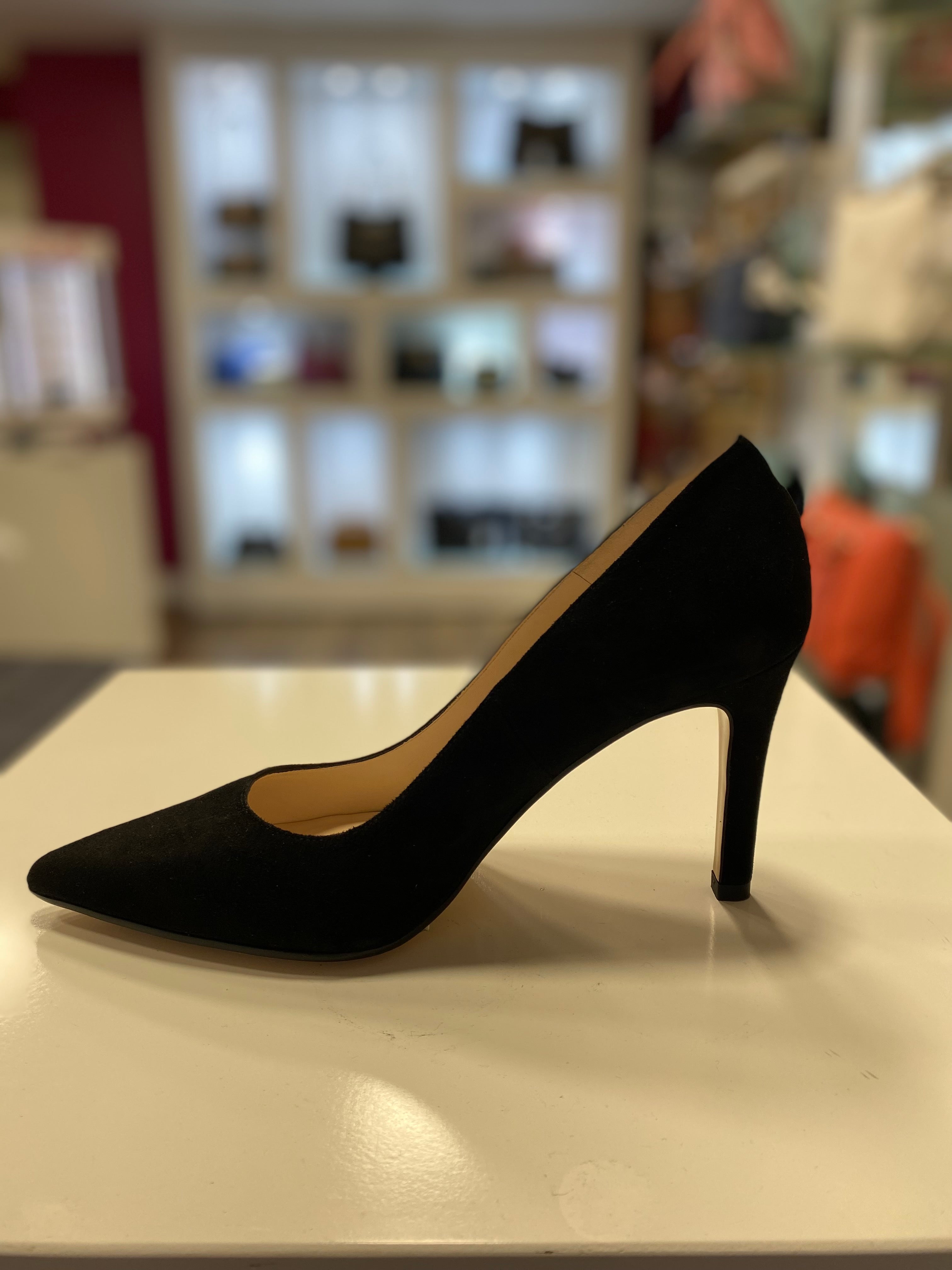 LODI RACHEL SUEDE HEEL - BLACK