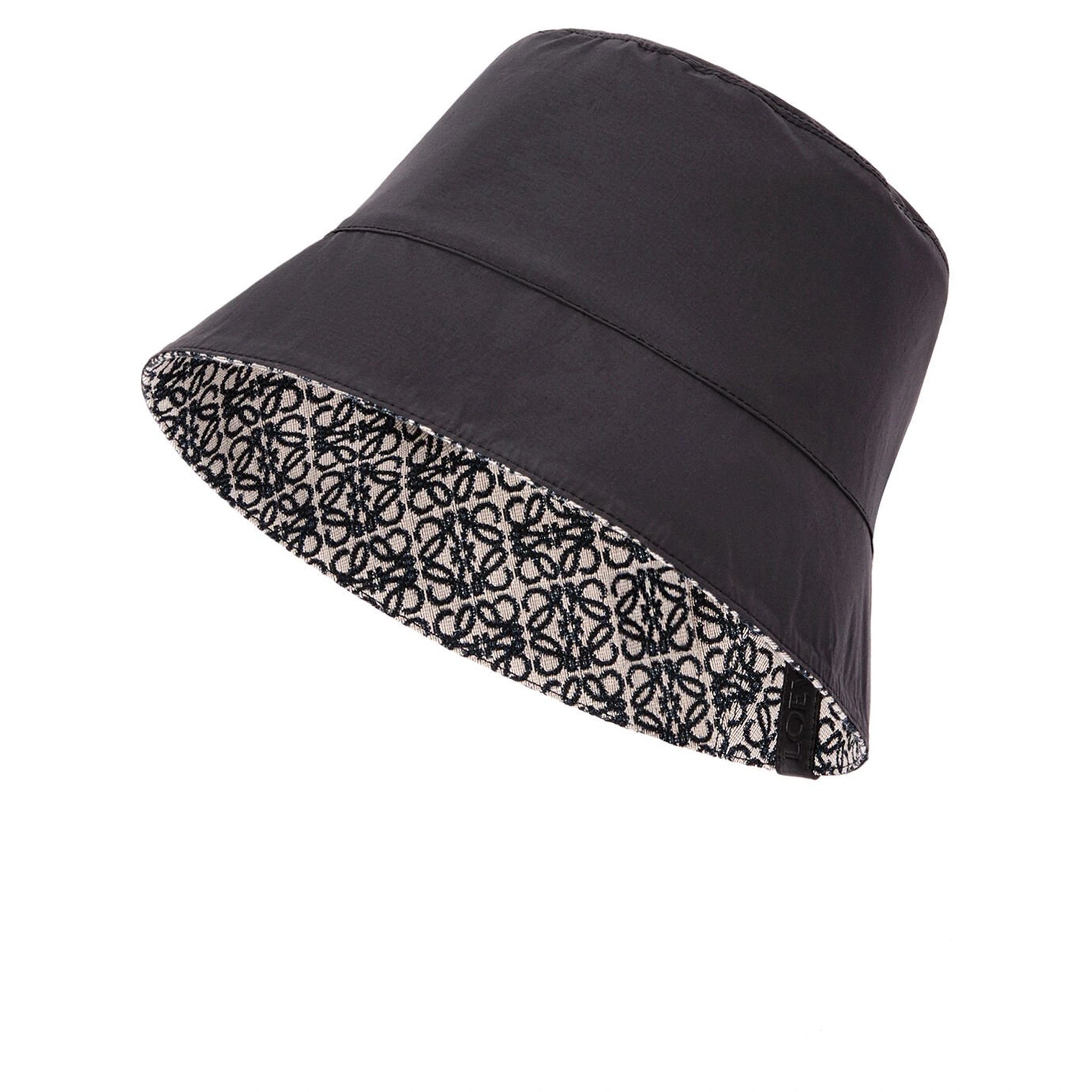 Loewe Anagram Jacquard Reversible Navy Black Bucket Hat