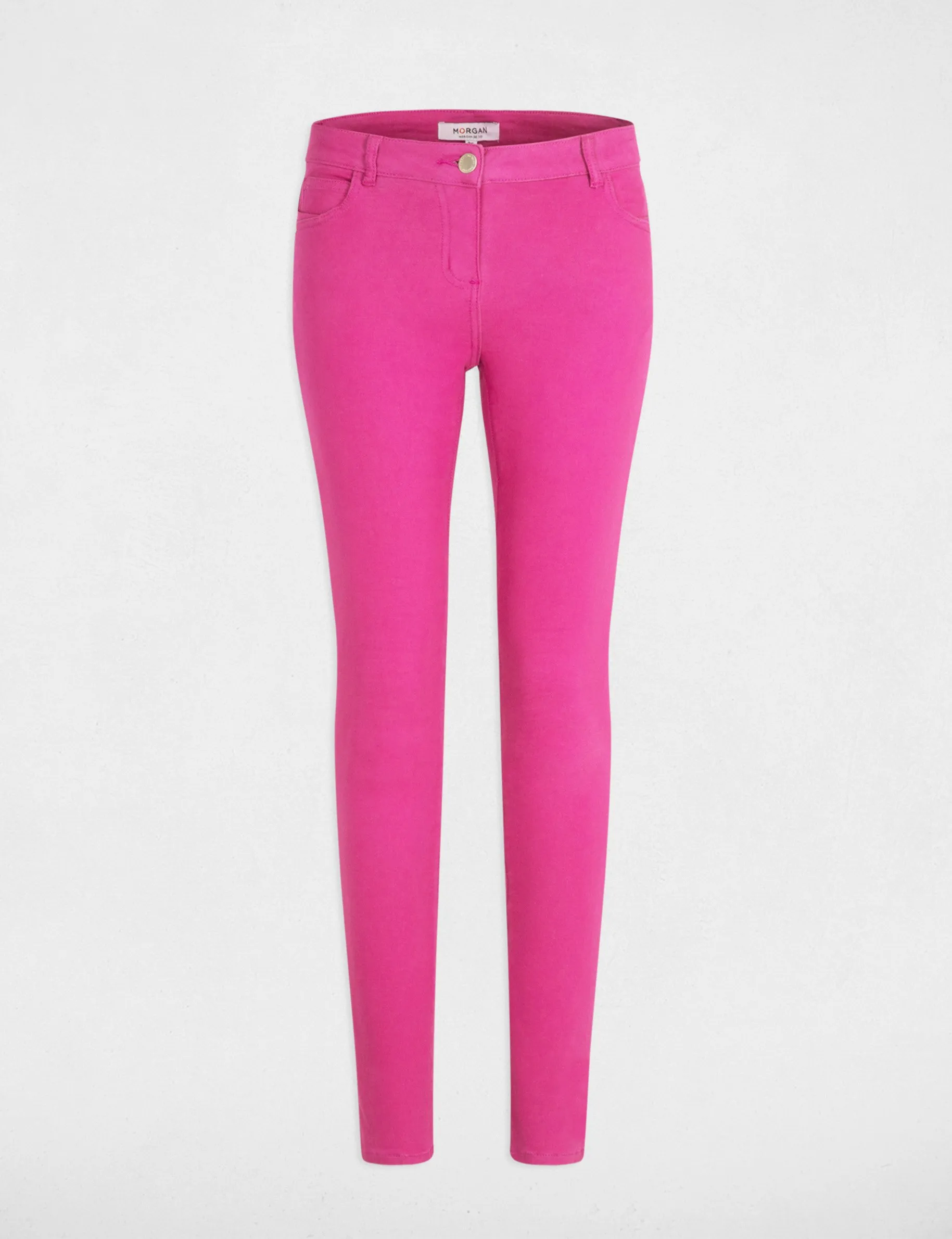 Low-waisted skinny jeans dark pink women