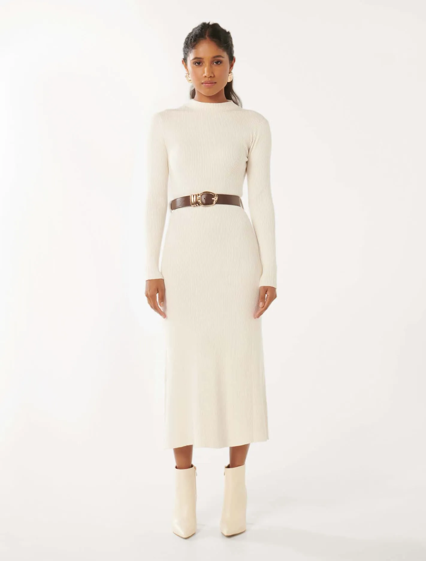 Luisa Petite Fit And Flarebelted Midi Dress