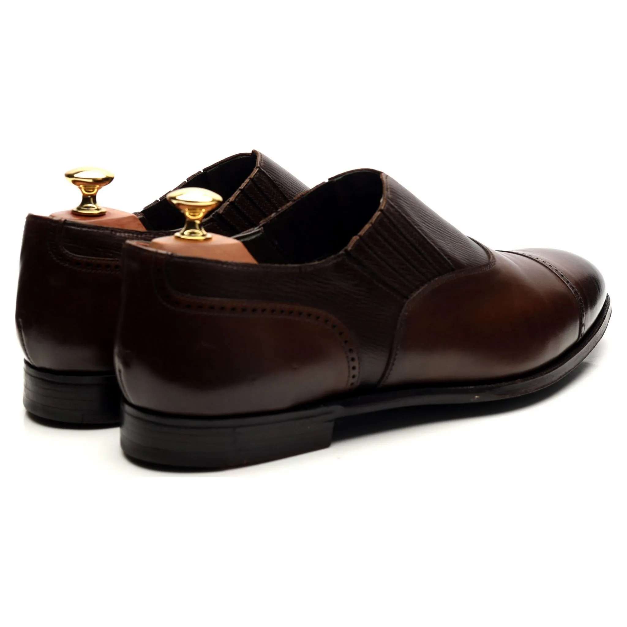 'Magee' Lazyman Dark Brown Leather Loafers UK 9.5 E