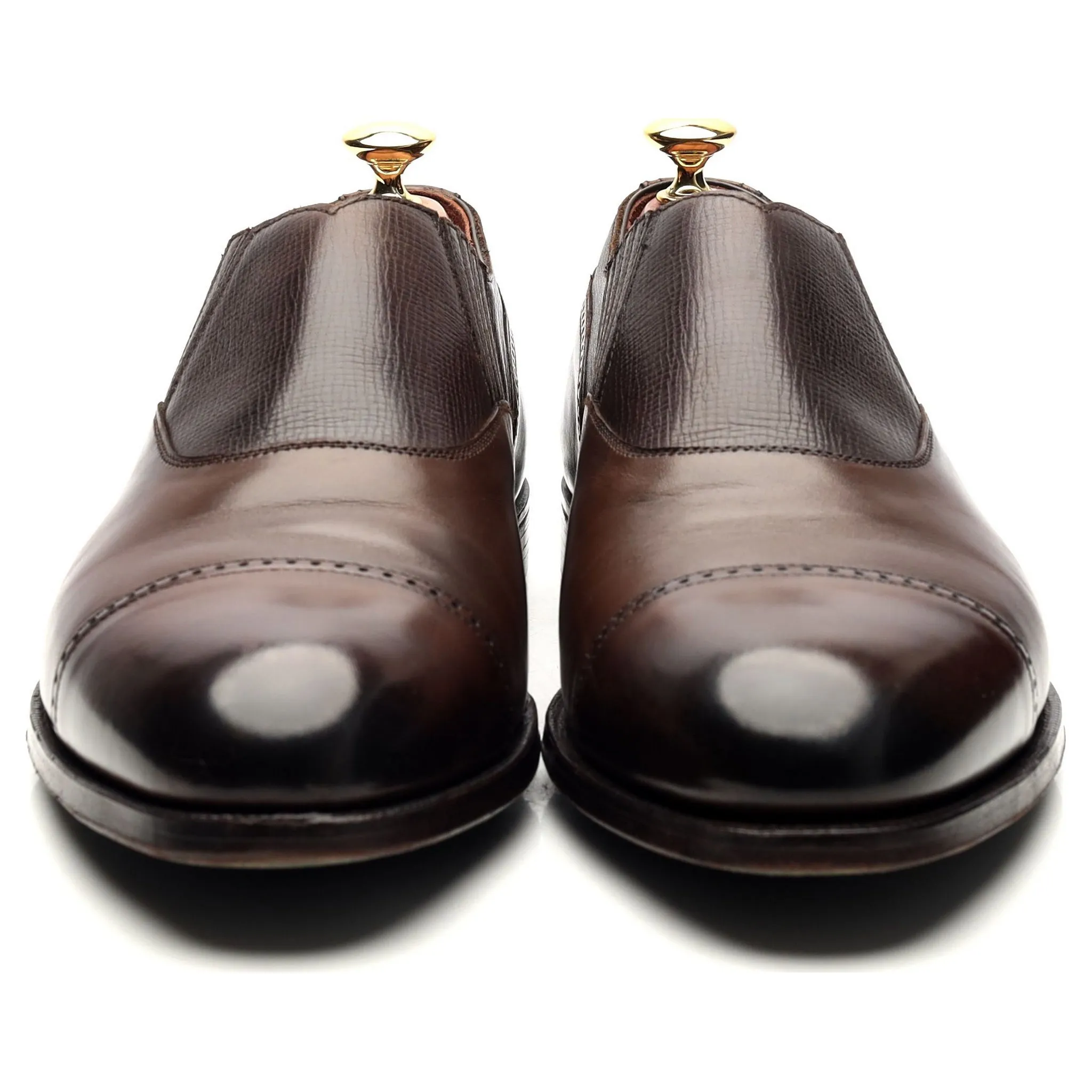 'Magee' Lazyman Dark Brown Leather Loafers UK 9.5 E