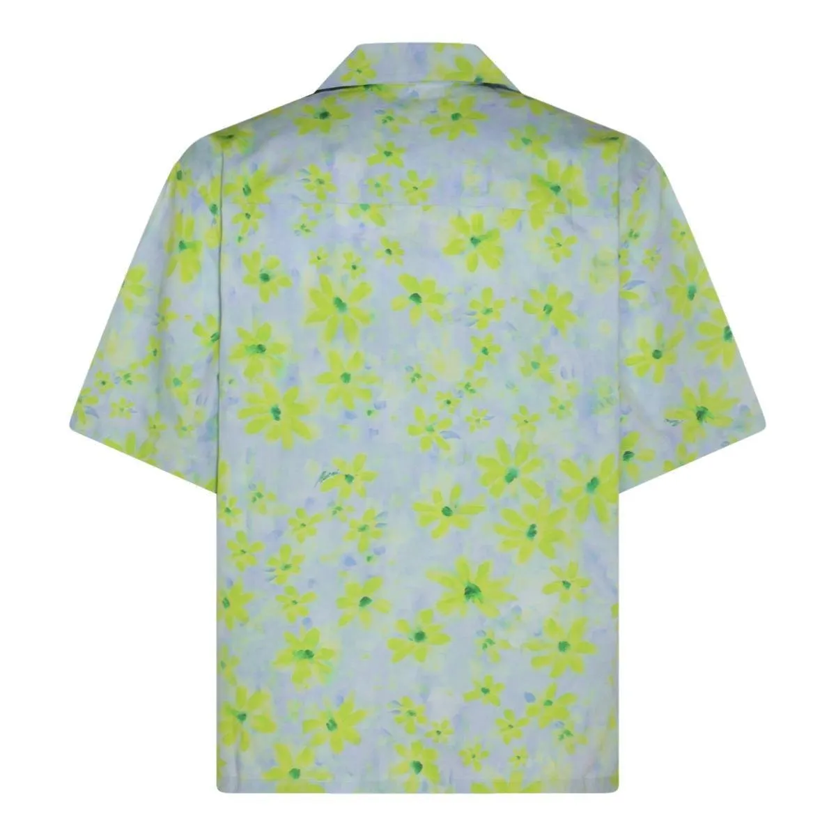 MARNI  |Flower Patterns Cotton Short Sleeves Front Button Designers