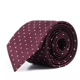 Maroon Dotted Tie