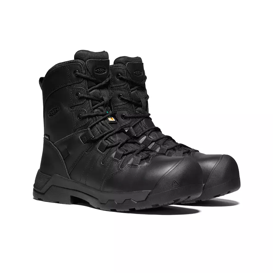 Men's CSA Oshawa+ 8 Side Zip Waterproof Boot (Carbon-Fiber Toe)  |  Black/Black