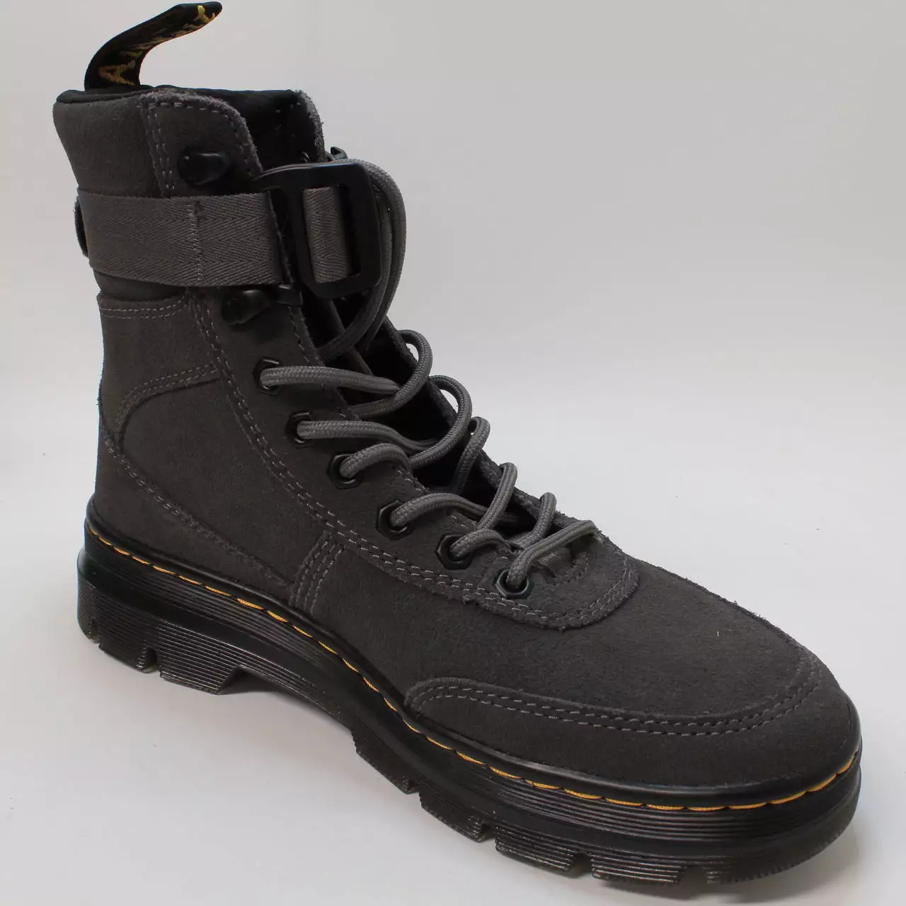 Mens Dr. Martens Combs Tech Boots Gunmetal Eh Suede Uk Size 7