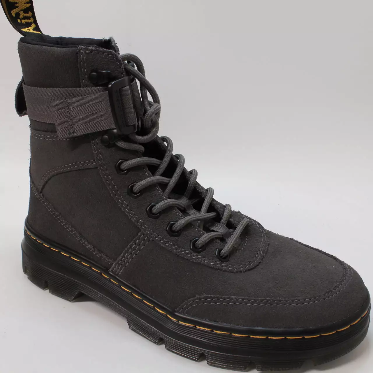 Mens Dr. Martens Combs Tech Boots Gunmetal Eh Suede Uk Size 7