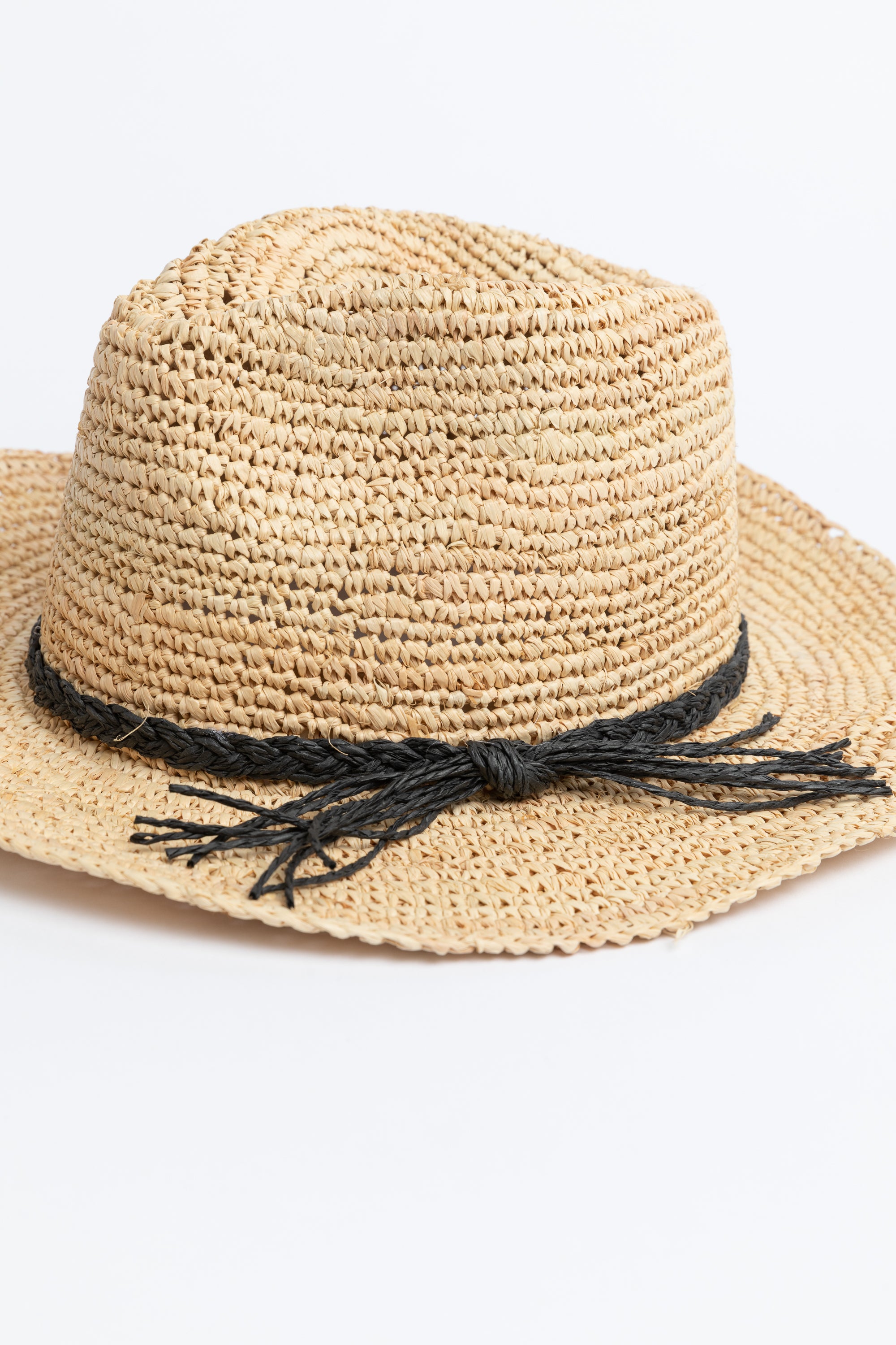 Mentana Woven Hat - Natural , Black or Tan