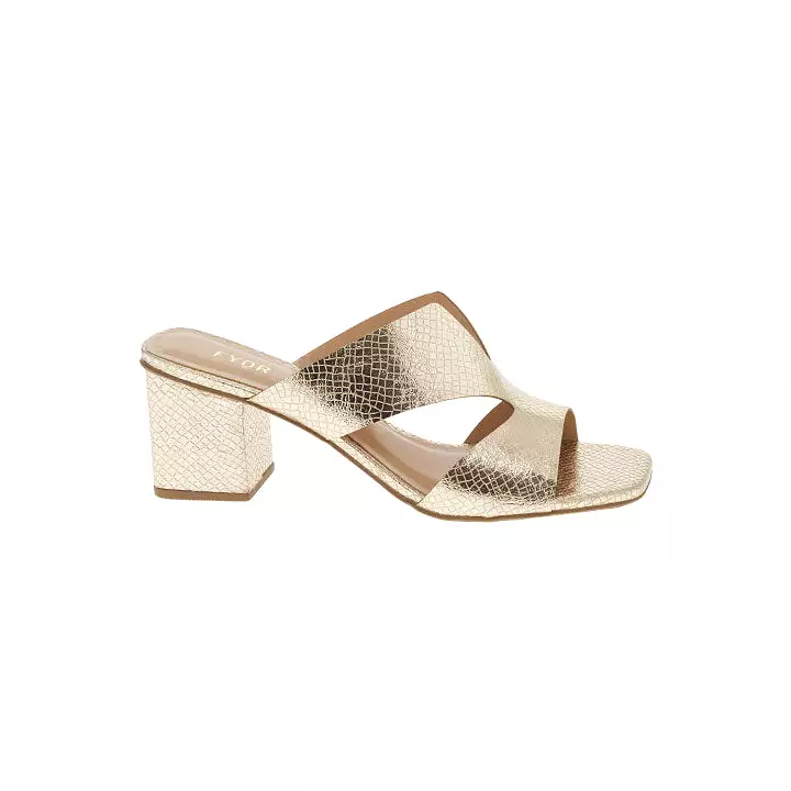 Metallic Block Heel  Sandal BCM 138