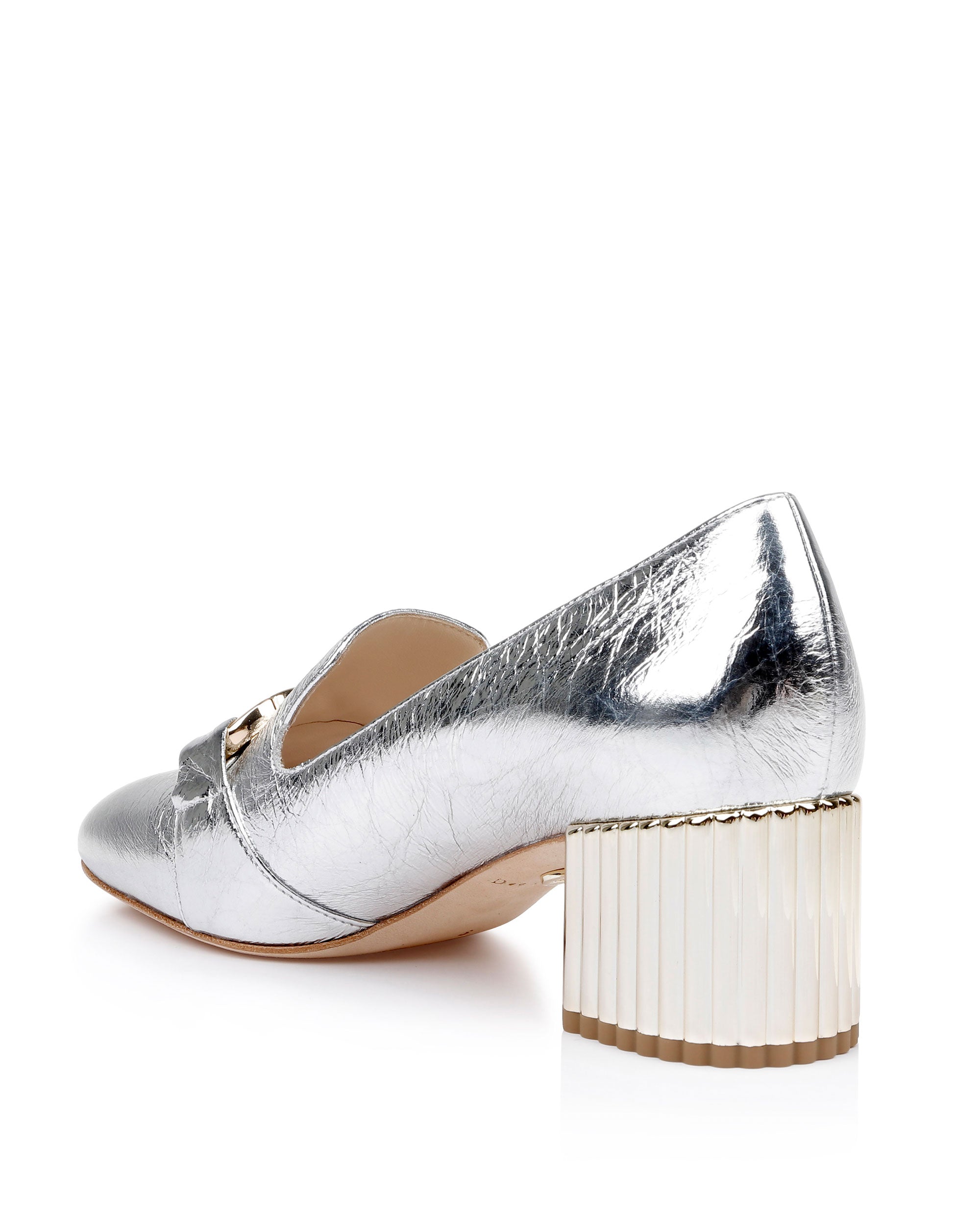 Michelle - Silver Metallic Leather