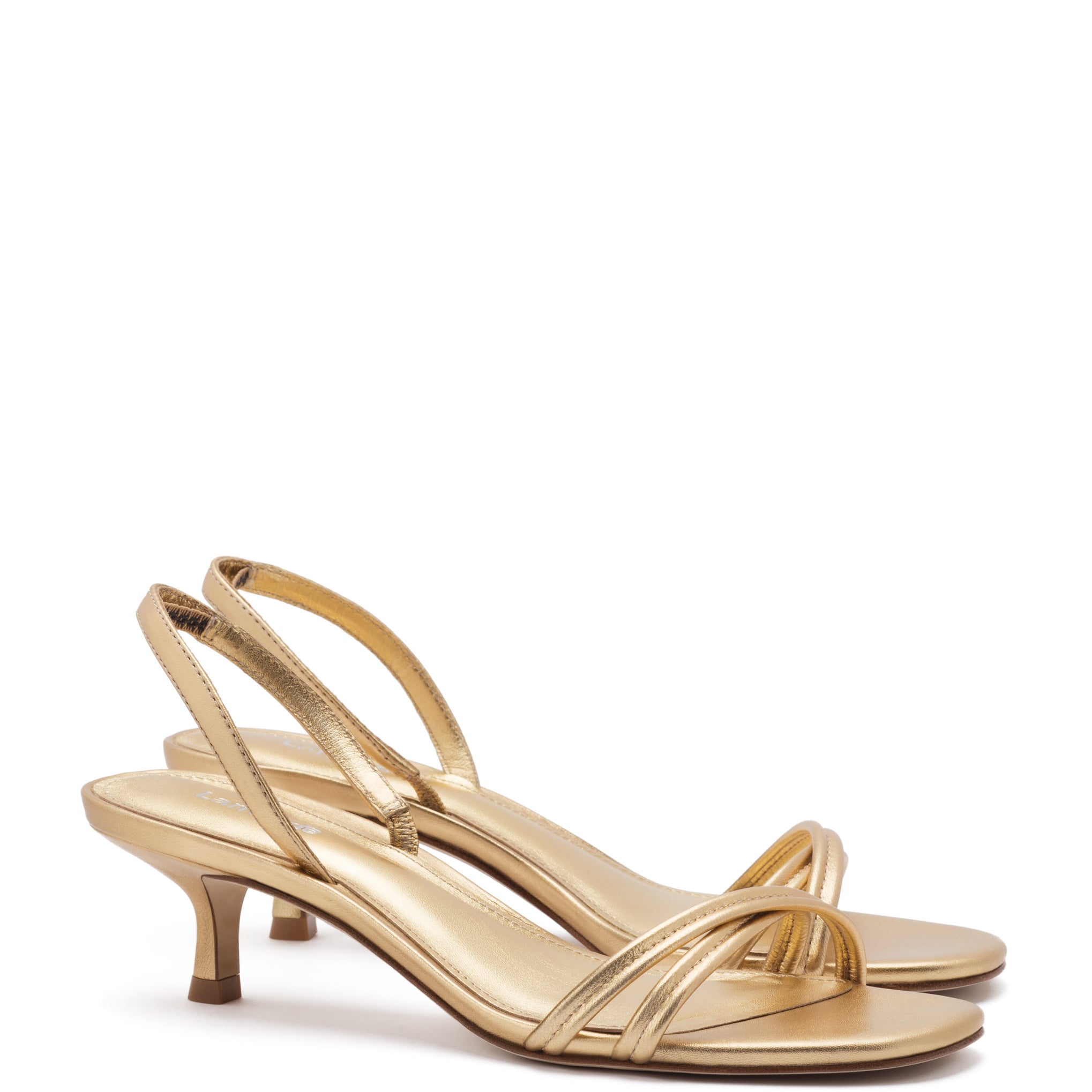 Mini Annie Sandal In Gold Metallic Leather